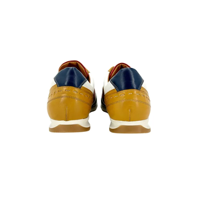 Albert 11 – White, Blue And Ocher Sneaker