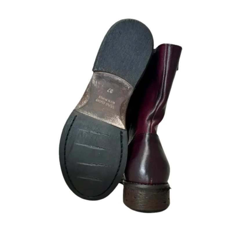 Amphibian In Burgundy Dipped Leather Blake Stitched