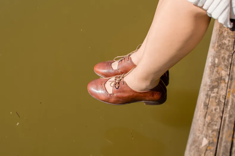 Artisan Lace-up In Dipped Leather Camarri 1916