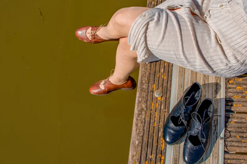 Artisan Lace-up In Dipped Leather Camarri 1916