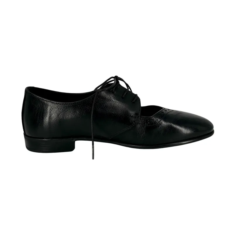 Artisan Lace-up In Black Dipped Leather Camarri 1916