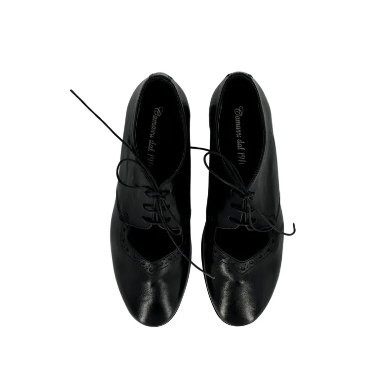 Artisan Lace-up In Black Dipped Leather Camarri 1916