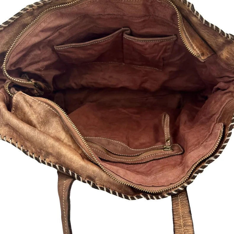 Asia – Bronzed Washed Leather Bag