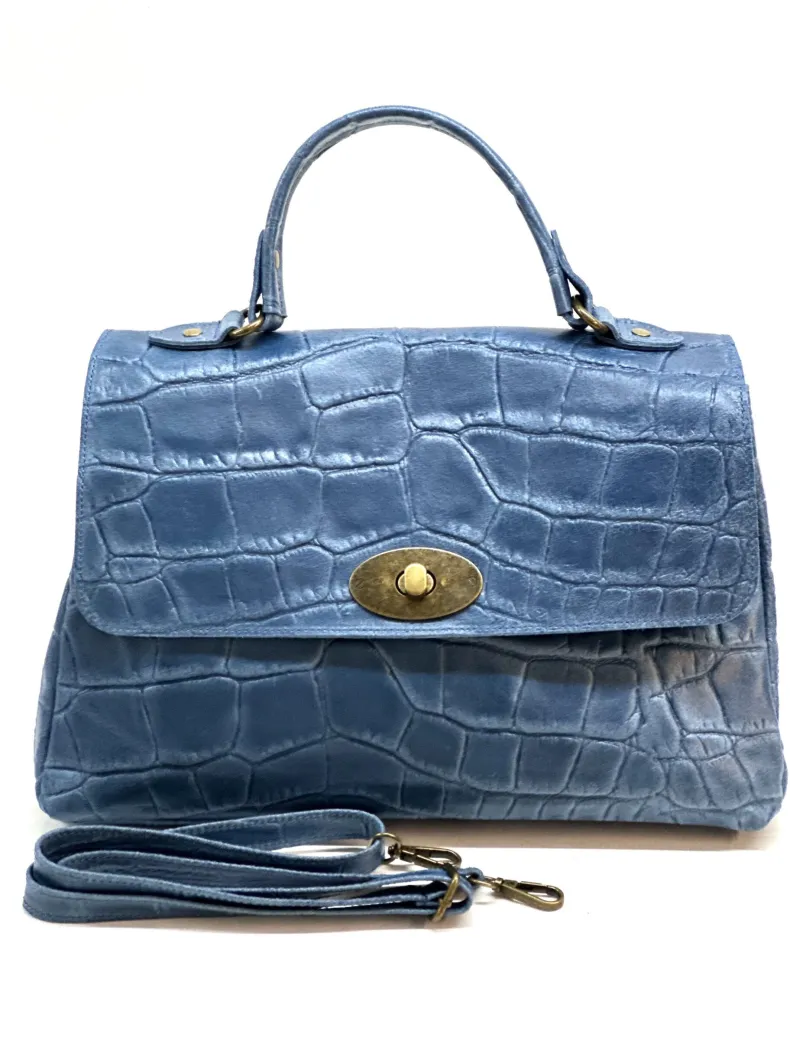 Betty – Crocodile Leather Postman