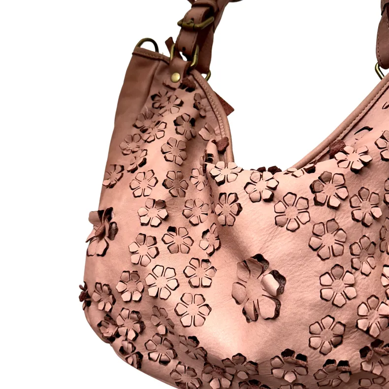 Big Lilac – Leather With Lasered Flowers