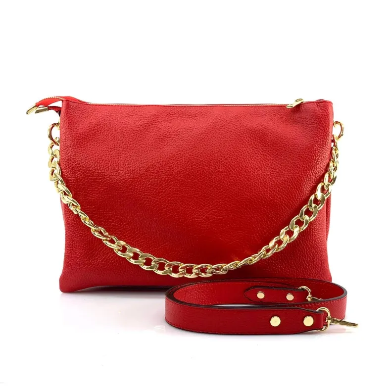 Big Pearl – Clutch With Three Compartments And Chain