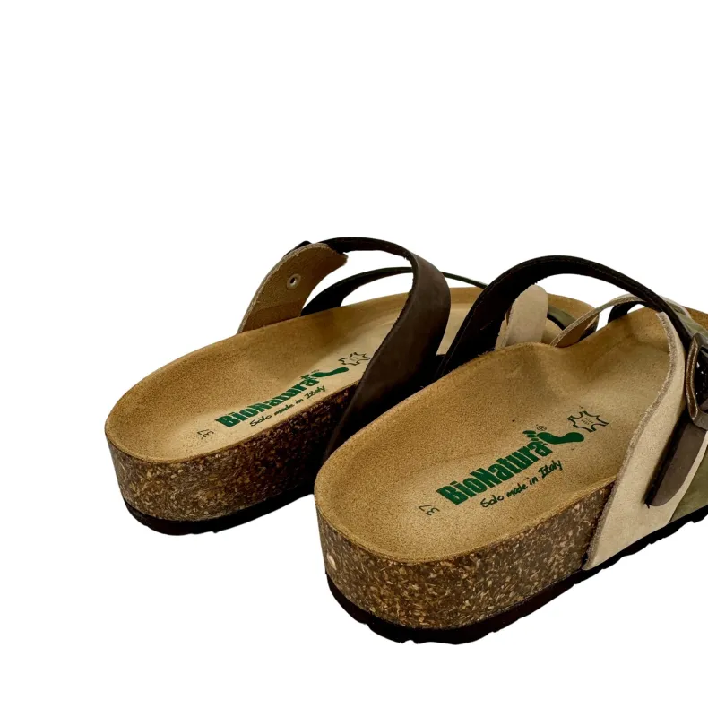 Bionatura Flip-flop Slipper In Multi-military Nubuck
