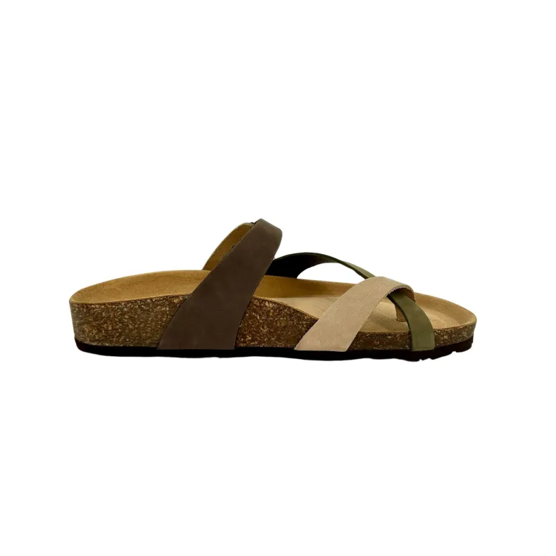 Bionatura Flip-flop Slipper In Multi-military Nubuck