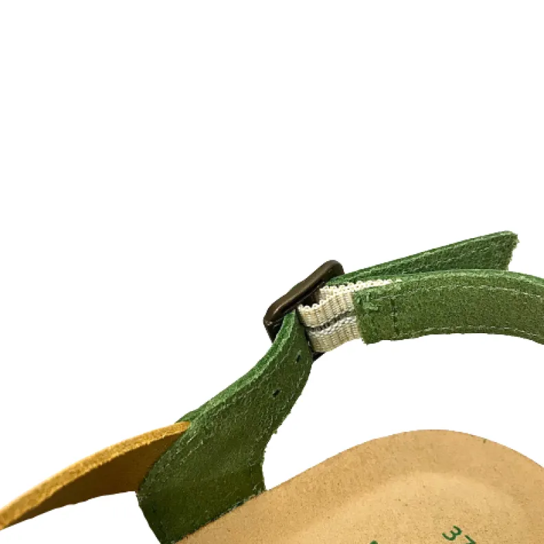 Bionatura Sandal In Green, Yellow, Brown Leather