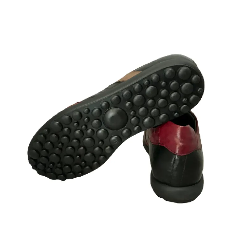 Black / Burgundy Handmade Sneaker