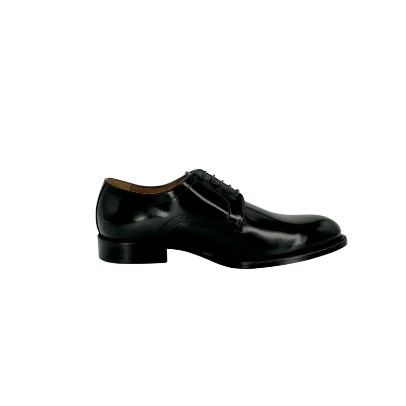 Black Abrasive Handcrafted Lace-up Stitched Blake