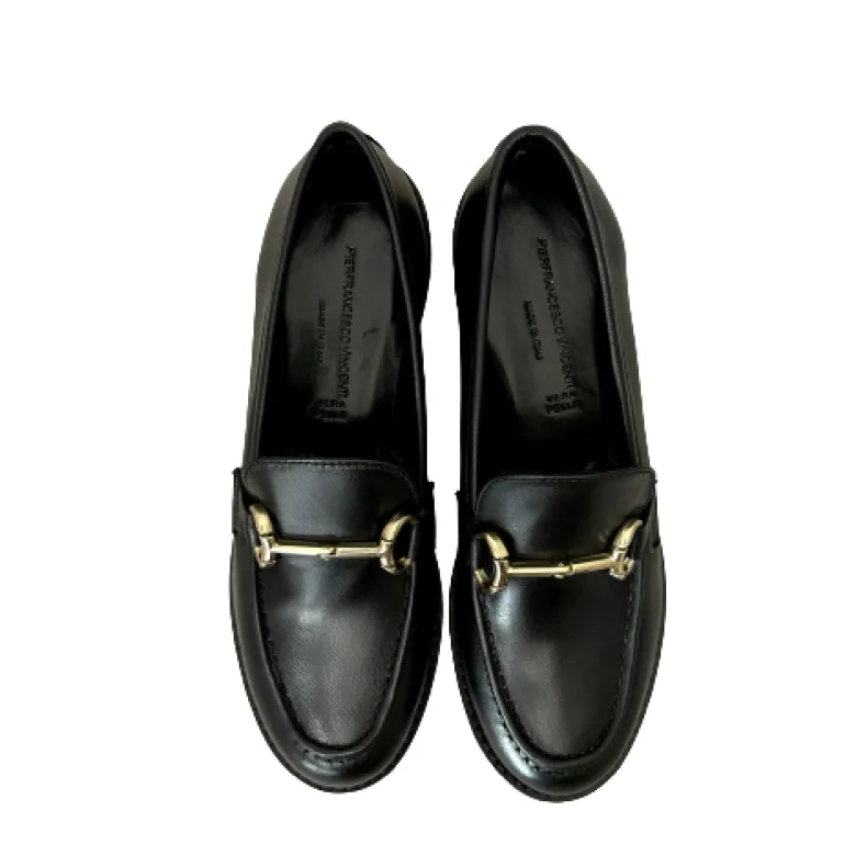 Black Leather Moccasin With PFV Clamp
