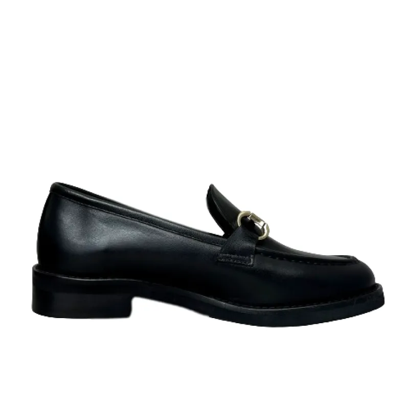 Black Leather Moccasin With PFV Clamp