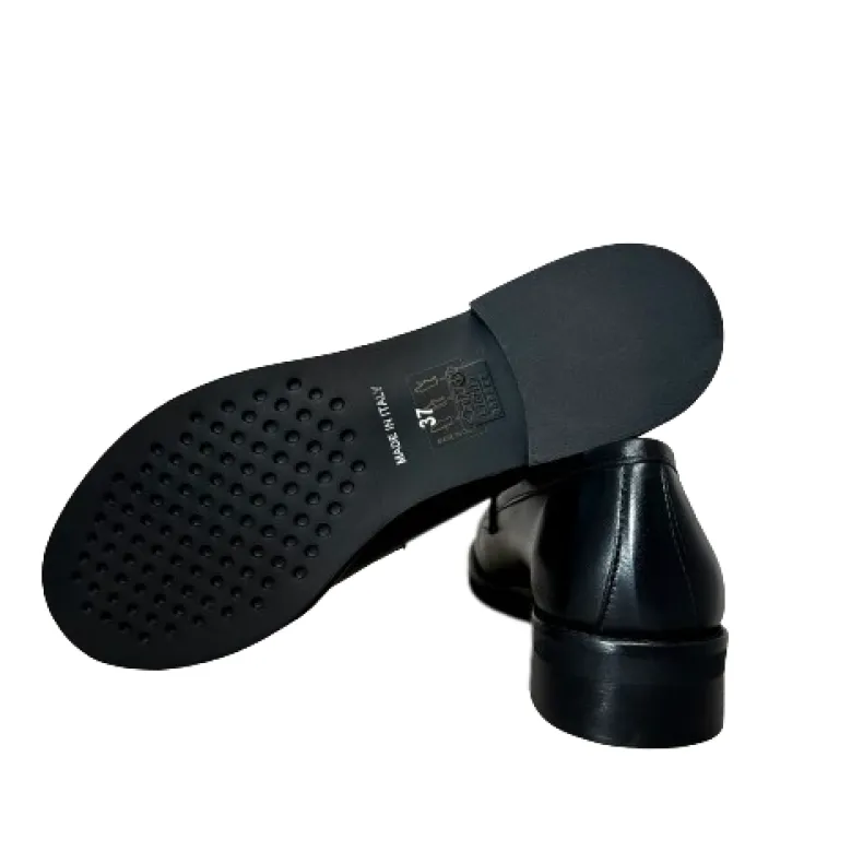 Black Leather Moccasin With PFV Clamp