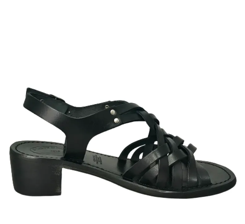 Black Leather Sandal Mod. 5112