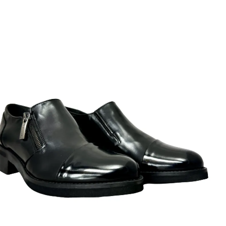 Black Leather Shoe With PFV Abraded Toe