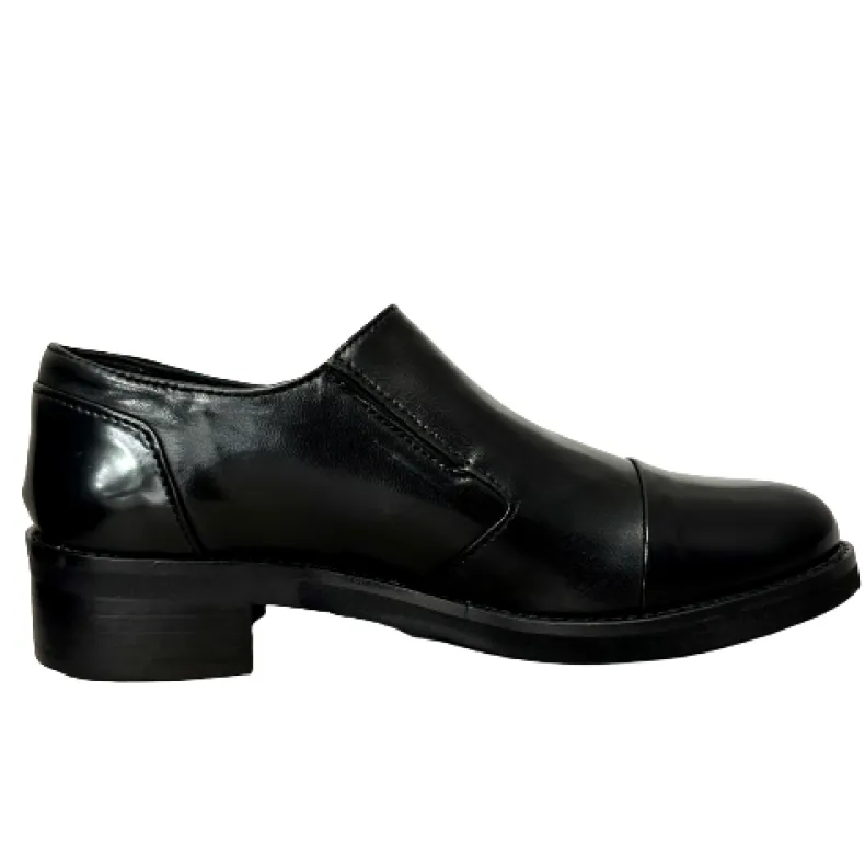 Black Leather Shoe With PFV Abraded Toe
