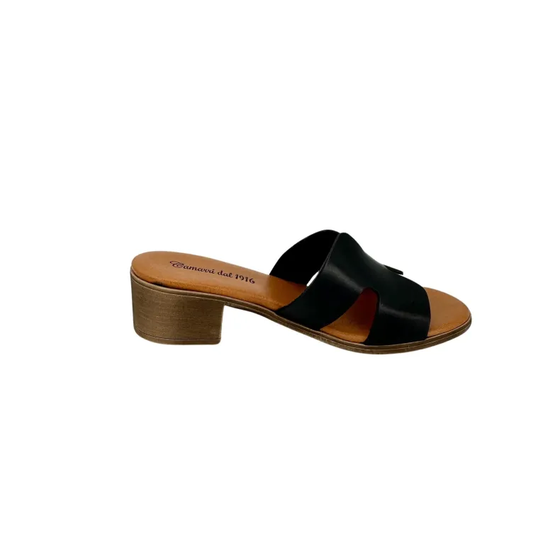 Black Leather Slipper Mod. Hermès
