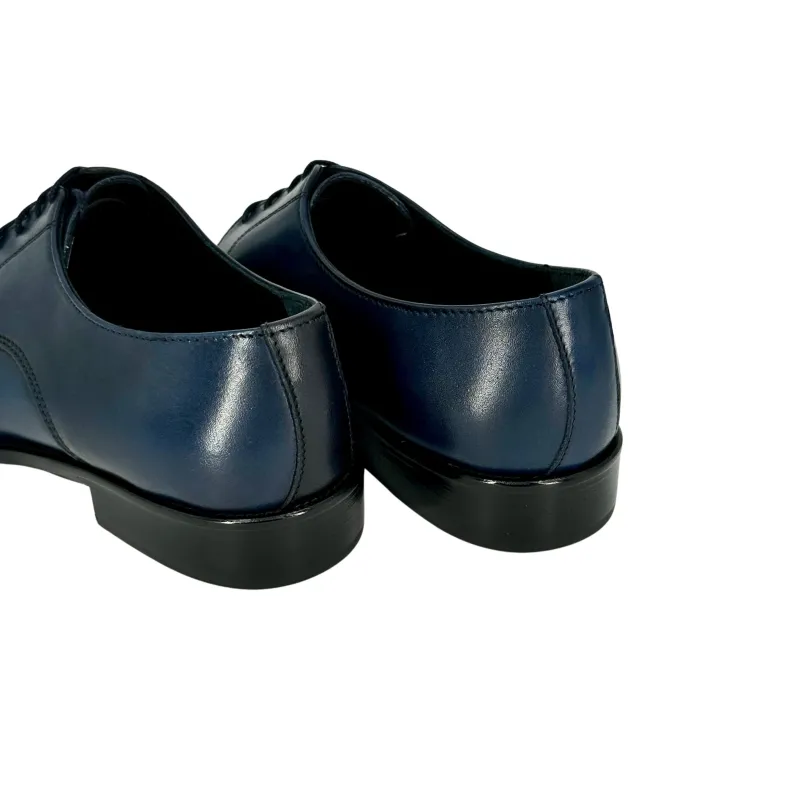 Blue Derby Lace-up, Smooth Upper With Blake Construction
