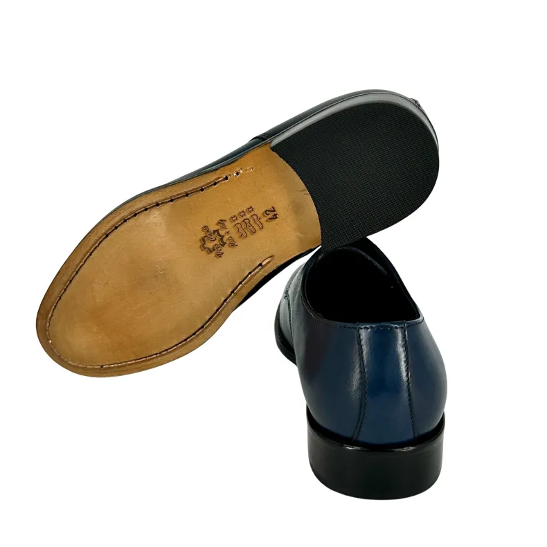 Blue Derby Lace-up, Smooth Upper With Blake Construction