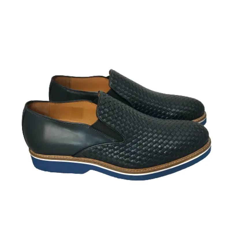 Blue Woven Moccasin