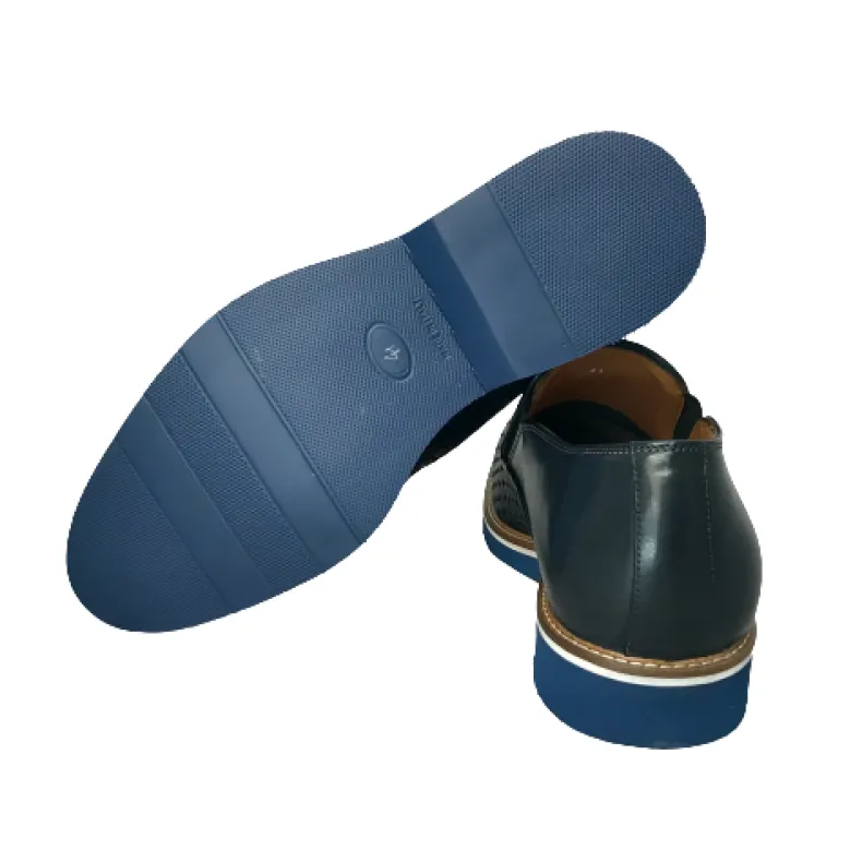 Blue Woven Moccasin