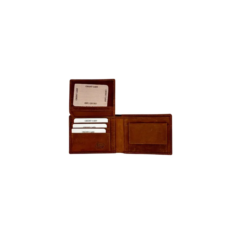 Brown Oiled Leather Wallet
