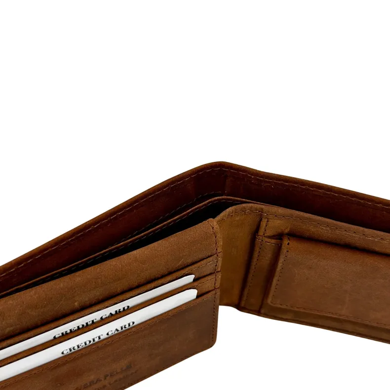Brown Oiled Leather Wallet