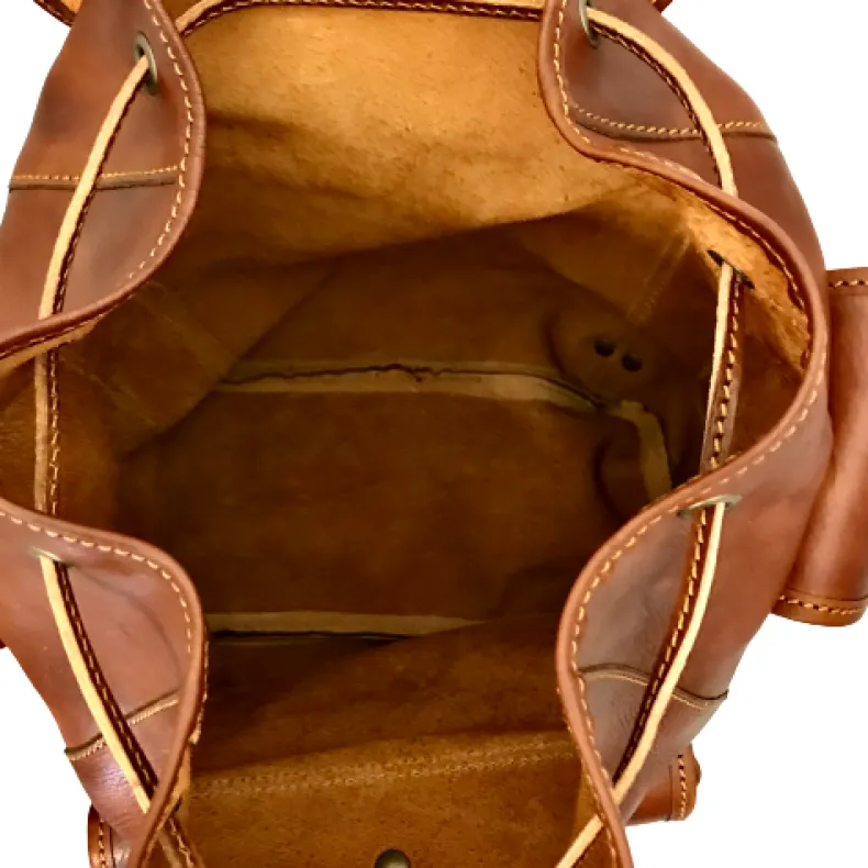 Brown Unisex Handcrafted Backpack