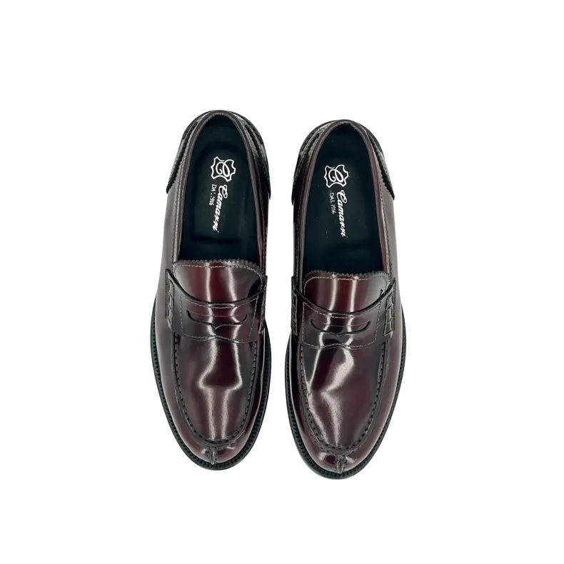 Burgundy Brushed College Moccasin Stitched Blake