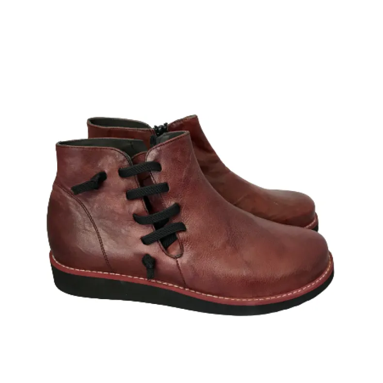Burgundy Leather Sneakers