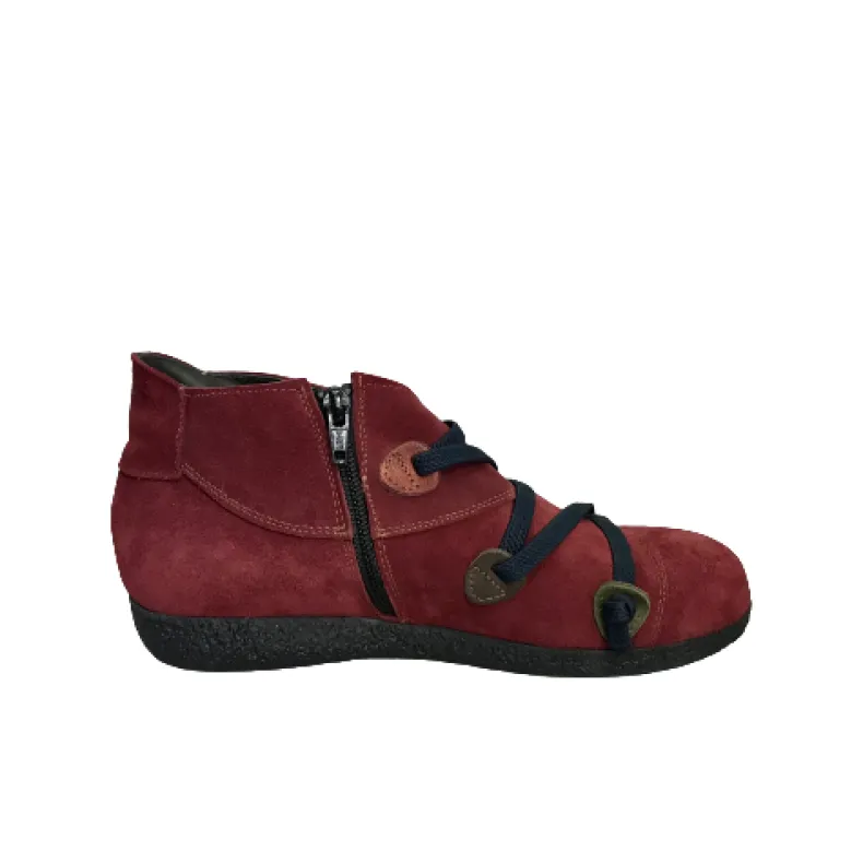 Burgundy Suede Sneakers