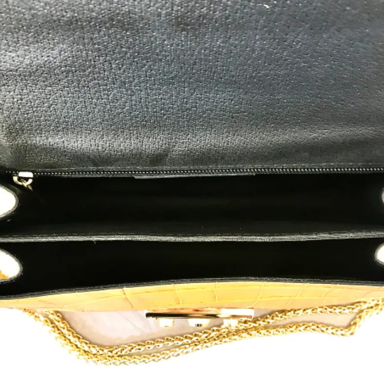 Coconut Leather Bag With Chain