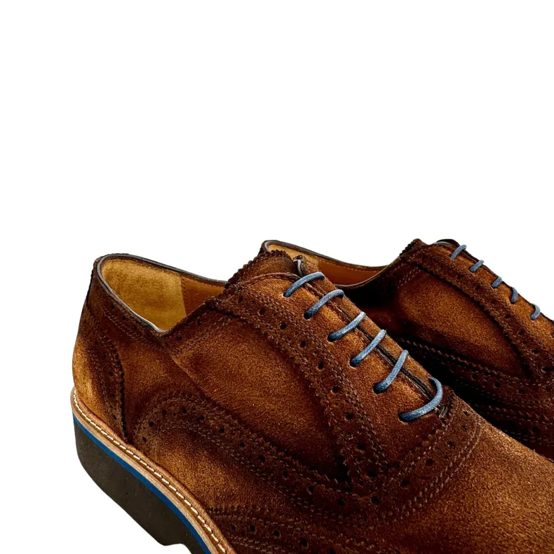 Cognac Suede Lace-up