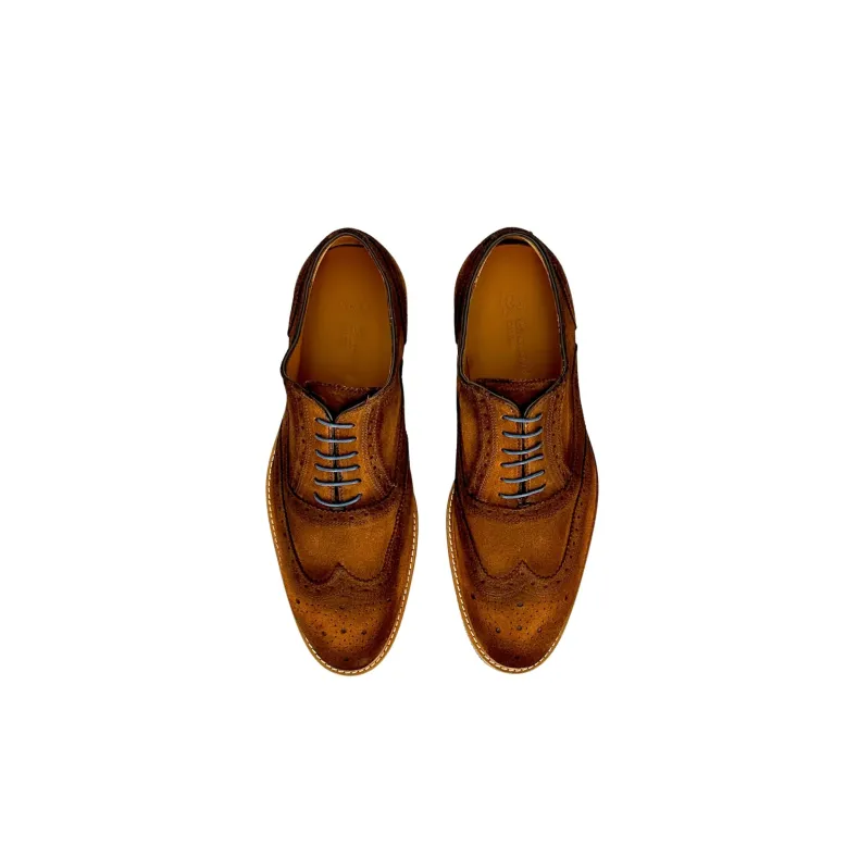 Cognac Suede Lace-up
