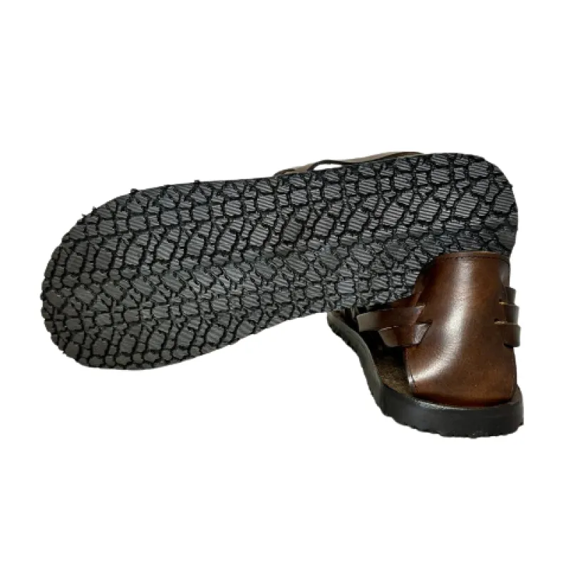 Cowhide Sandal T. Dark Brown M6579