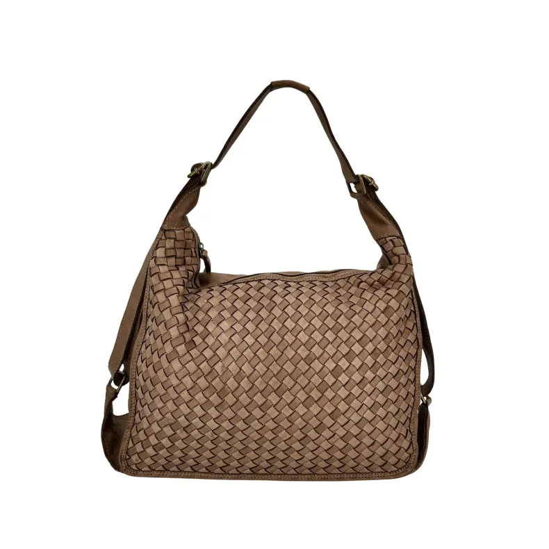 DAKOTA – Medium Woven Leather Bag / Backpack