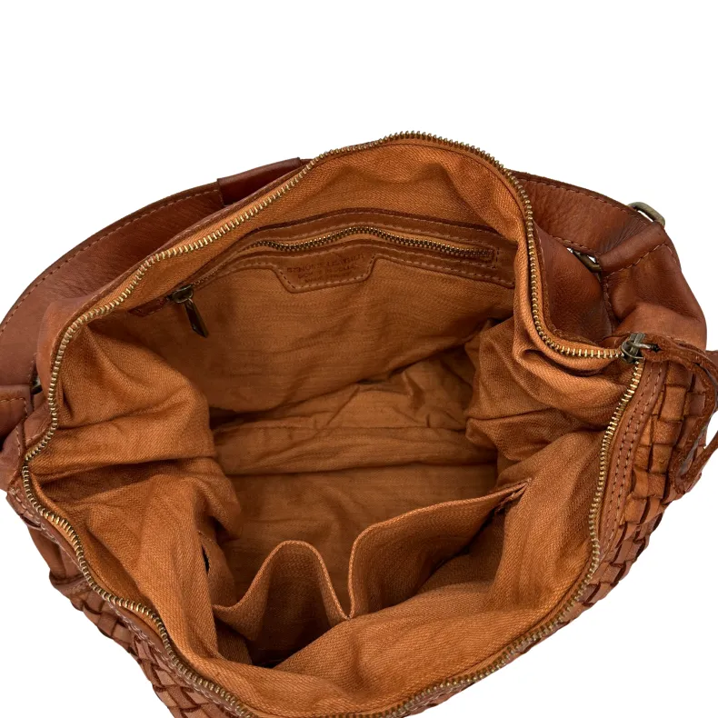 DAKOTA – Medium Woven Leather Bag / Backpack