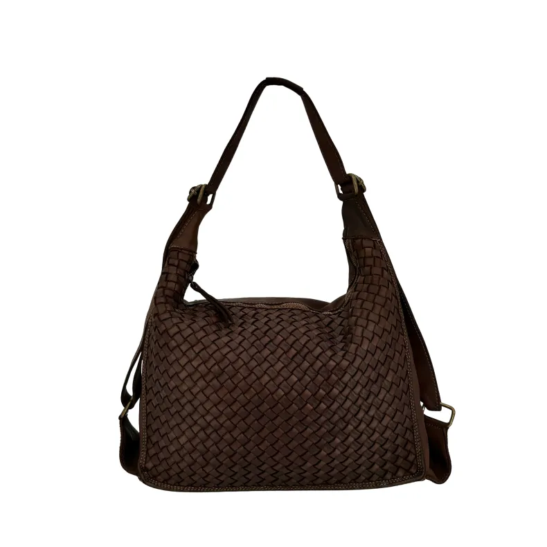 DAKOTA – Medium Woven Leather Bag / Backpack