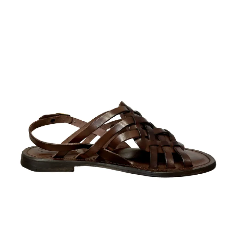 Dark Brown Leather Sandal Mod. 9911