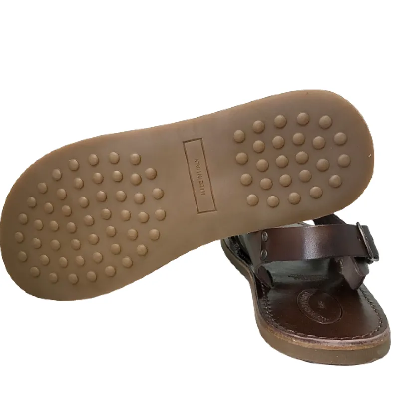 Dark Brown Leather Sandal Mod. 7005
