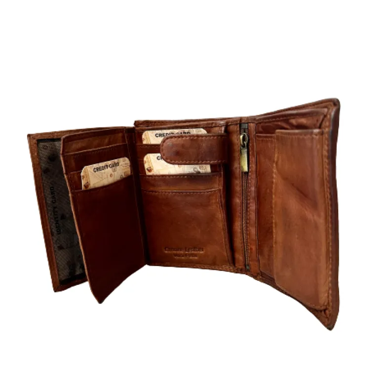 Dipped Vertical Handcrafted Wallet