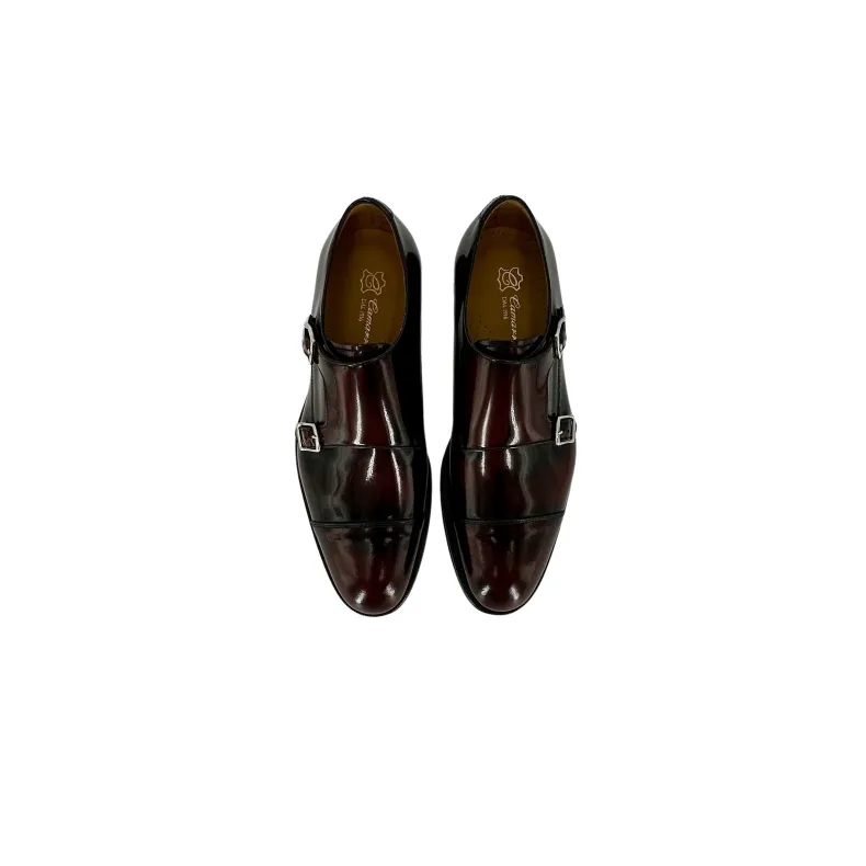 Double Buckle – Burgundy Abraded