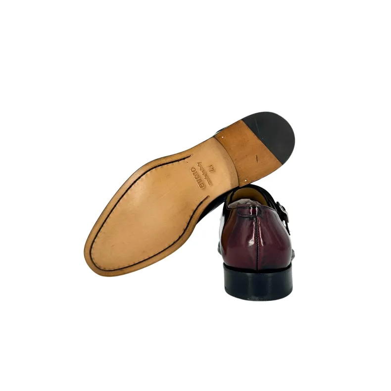 Double Buckle – Burgundy Abraded