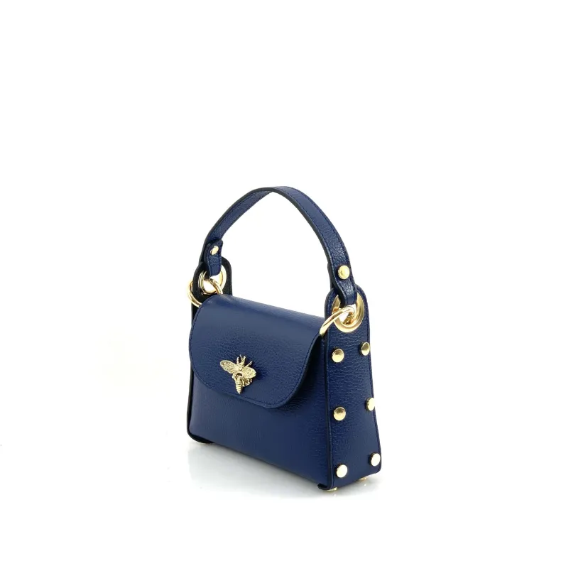 Elegant Calfskin Handbag With Dragonfly Closure