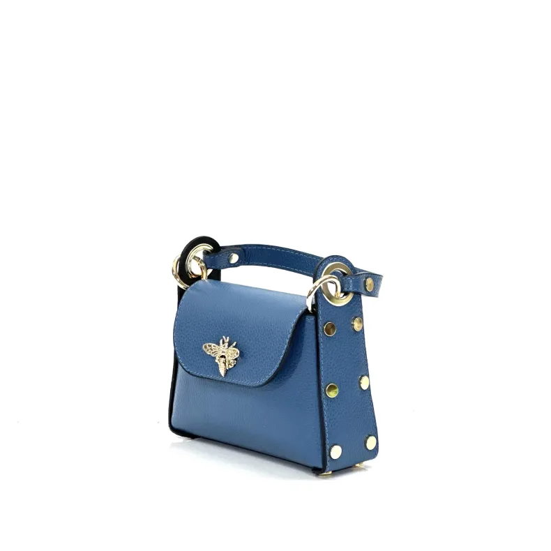 Elegant Calfskin Handbag With Dragonfly Closure