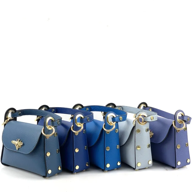 Elegant Calfskin Handbag With Dragonfly Closure