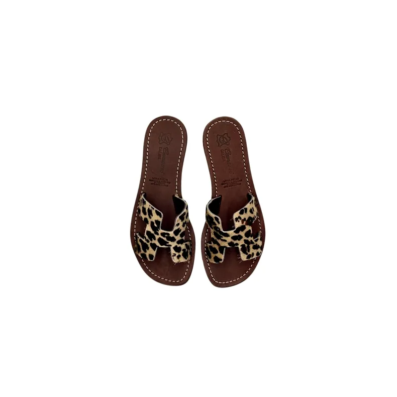 Elena – Leopard Leather And Ponyskin Slipper Mod. Hermès