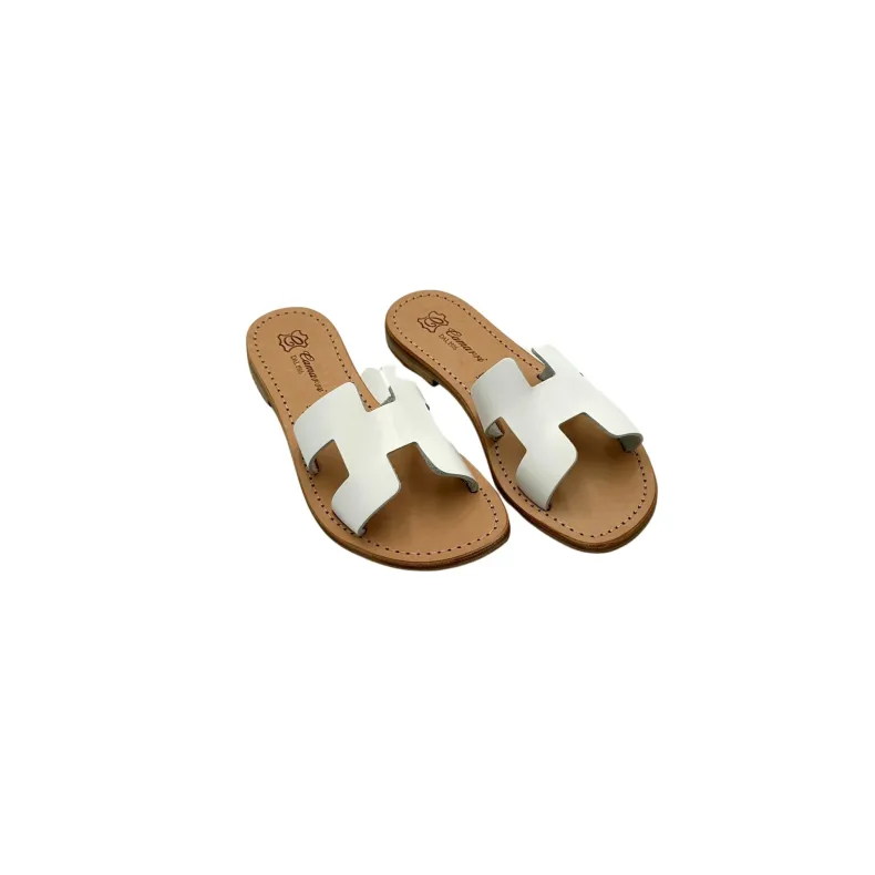 Elena – White Leather Slipper Mod. Hermès
