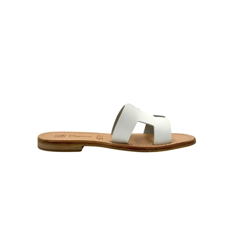 Elena – White Leather Slipper Mod. Hermès